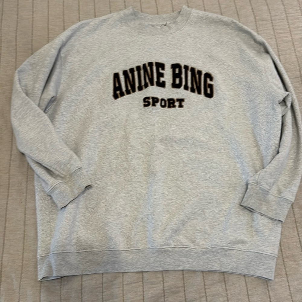 ANINE BING Tyler Sweatshirt in Heather Grey
